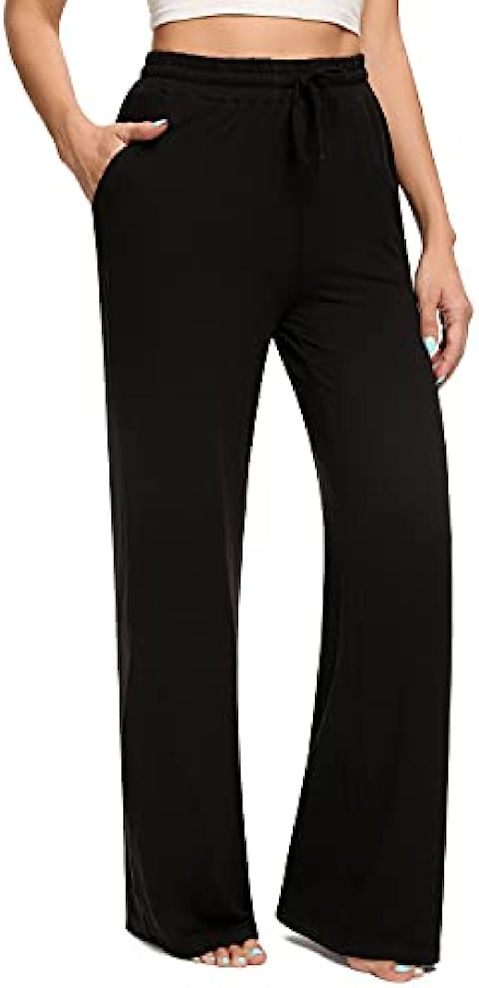 OLIKEME Women&#039;s Yoga Pants Wide Leg Sweatpants for Women Comfy Lounge Workout Pants with Pockets