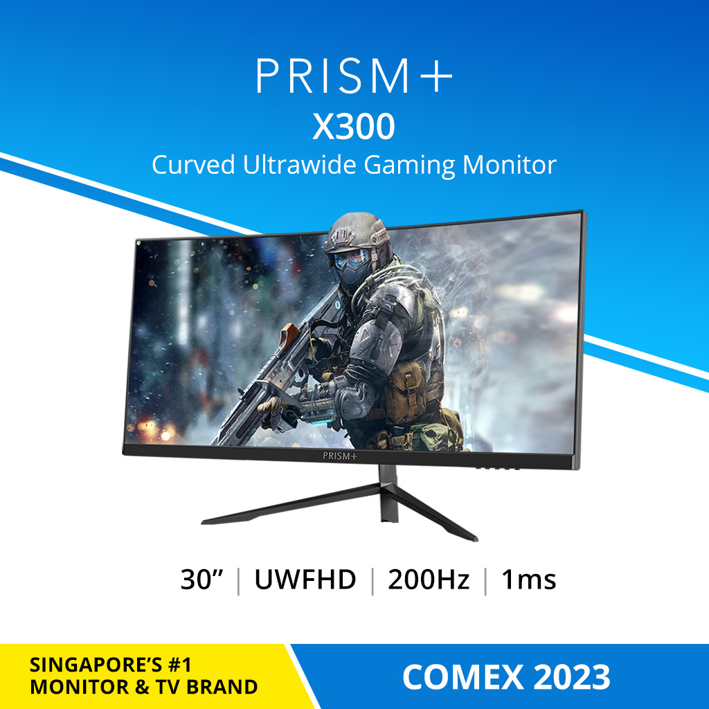 PRISM+ X300 30&quot; 200Hz 1ms Curved Ultrawide 21:9 WFHD [2560 x 1080] FreeSync G-Sync Ready Gaming Monitor