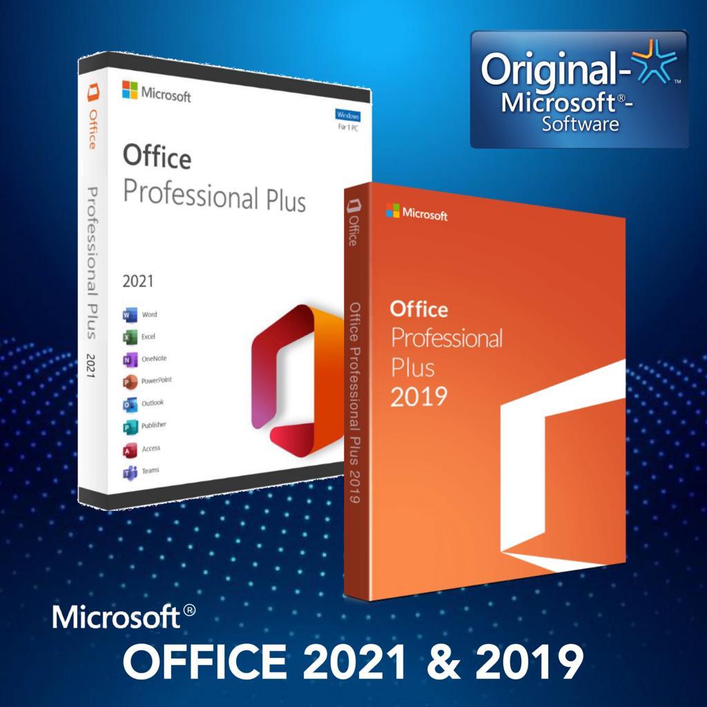 Microsoft Office PRO PLUS 2021, 2019 and 2016 Professional Plus – GENUINE AUTHENTIC PRODUCT KEY
