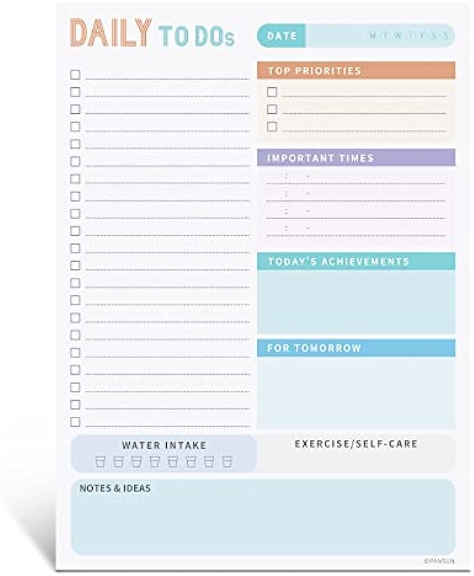 PAIVSUN 2022 Daily Planner To Do List Notepad, Undated Day Planner Note Pad, Work Planner, Calendar, Scheduler, Checklist, Productivity Organizer, Daily To Do List Planner, Cute Office Supplies, Green